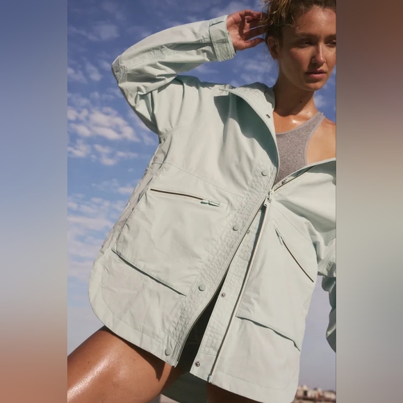 Free People Singin' In The Rain Packable Jacket, Multiple Sizes, mint, NWT - Picture 3 of 5